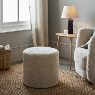 Sheepskin Tall Pouffe
