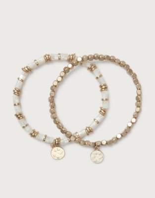 Shell Beaded Bracelet – Set of 2