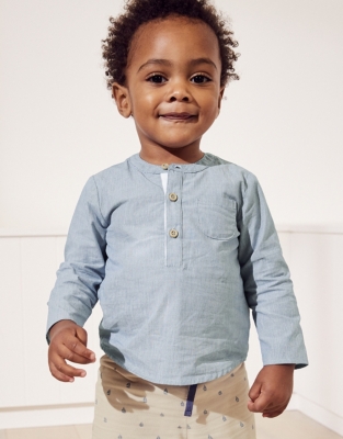 Shirt & BoatPrint Trousers Set Baby Boys' The White Company UK