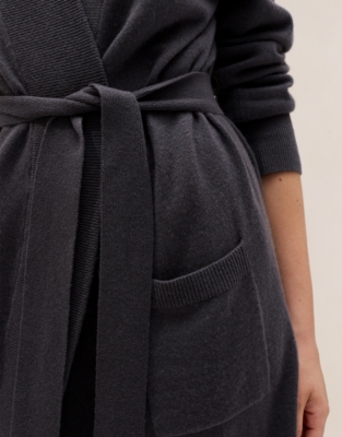 Short Cashmere Robe - Graphite