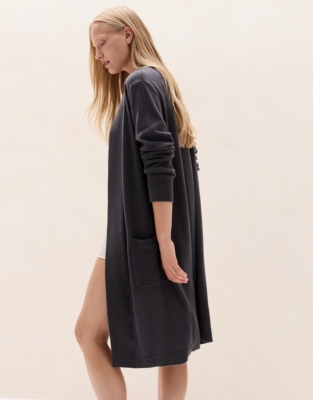 Short Cashmere Robe - Graphite