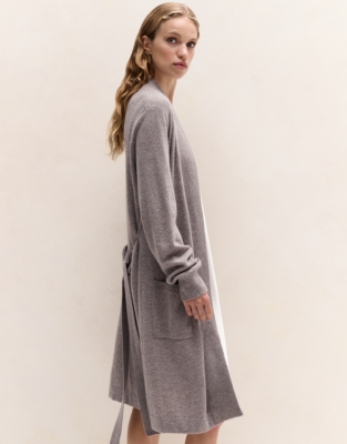 Short Cashmere Robe - Mushroom