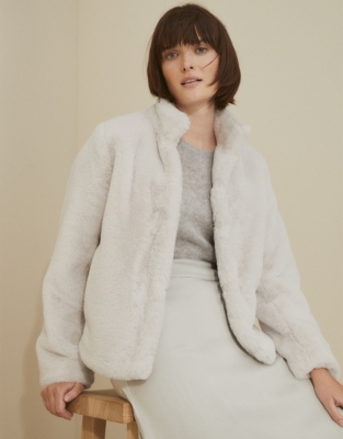 The white hotsell company faux fur