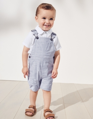 Short Overalls & Polo Set New In Baby The White Company US