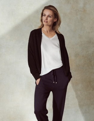 short ribbed cardigan