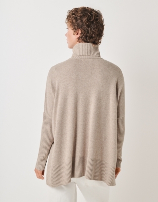 Side Panel Rollneck Jumper with Cashmere