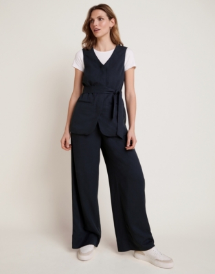 Side Panel Wide Leg Trousers