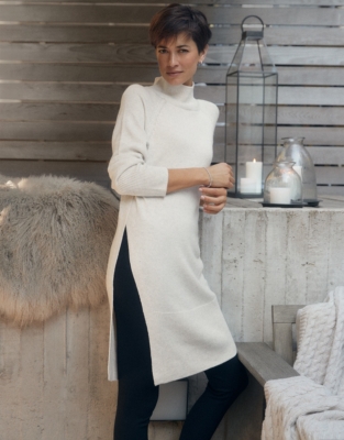 Side Split Jumper With Cashmere Clothing Sale The White Company UK