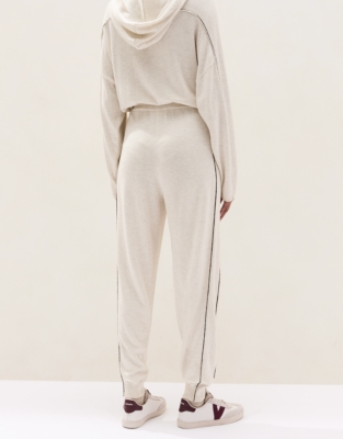 Side Stripe Cuffed Jogger with Cashmere