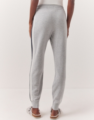 Side Stripe Cuffed Joggers with Cashmere