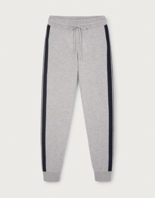 Side Stripe Cuffed Joggers with Cashmere