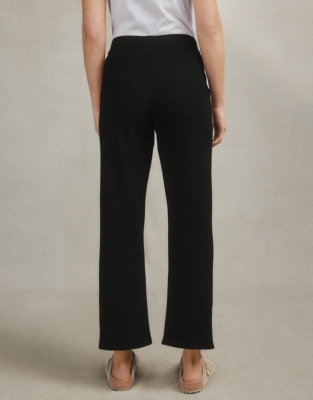 Side Stripe Double Jersey Straight Leg Pants | All Clothing Sale