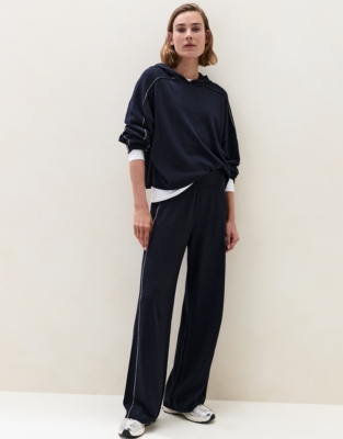 Side Stripe Hoodie with Cashmere