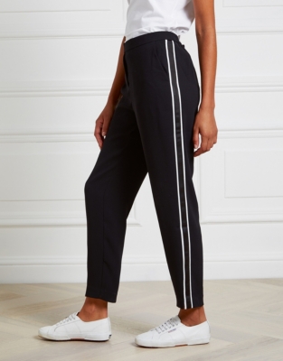 Pants with store white side stripe