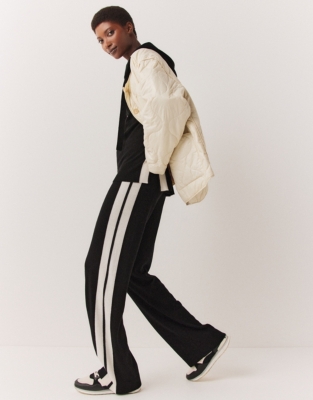 White side cheap stripe trousers