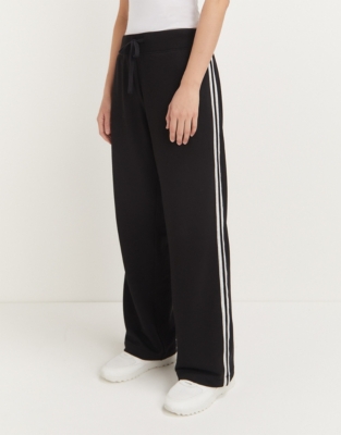 Side Stripe Wide Leg Trousers
