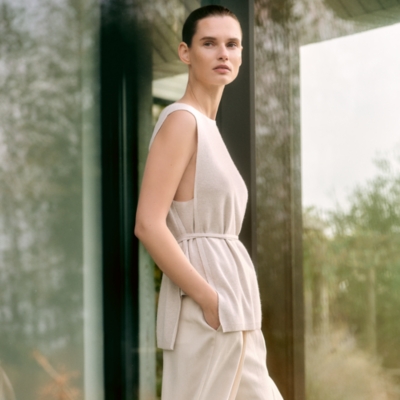 Side Tie Tunic with Cashmere