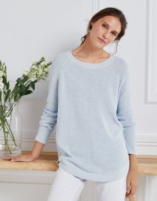 Side Zip Curve Hem Jumper | Clothing Sale | The White Company UK