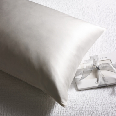 Silk Beauty Pillowcase for Hair & Skin - Single, Chalk, Standard