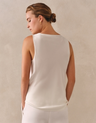 Silk Bias Layering Cami - Ivory