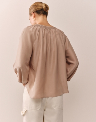 Silk Boho Blouse