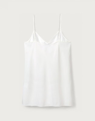 white silky cami top