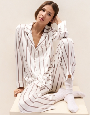 Silk Classic Stripe Pyjama Set