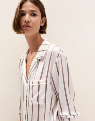 Silk Classic Stripe Pyjama Set