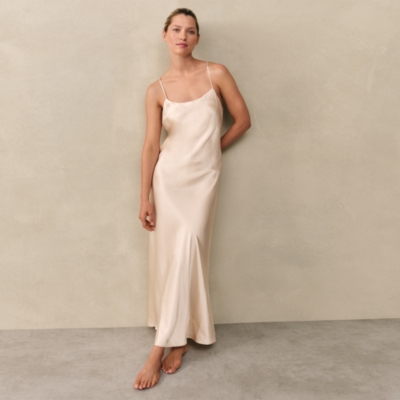 Silk Cross Back Maxi Nightie