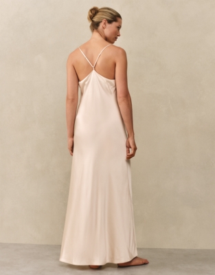 Silk Cross Back Maxi Nightie