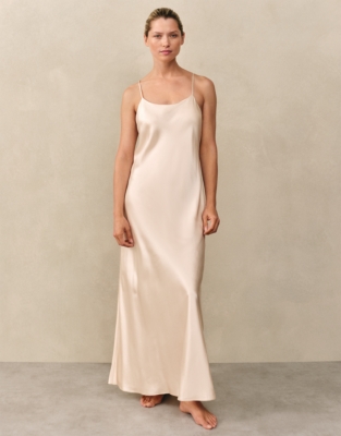 Silk Cross Back Maxi Nightie