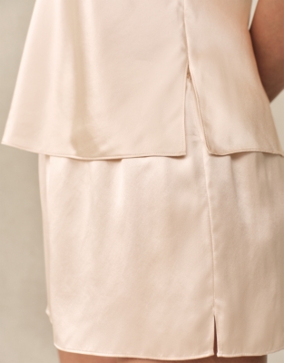 Silk Cross Back Shortie Pyjama Set