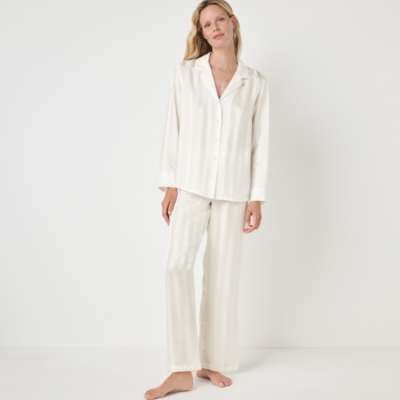 Silk Jacquard Stripe Pajama Set