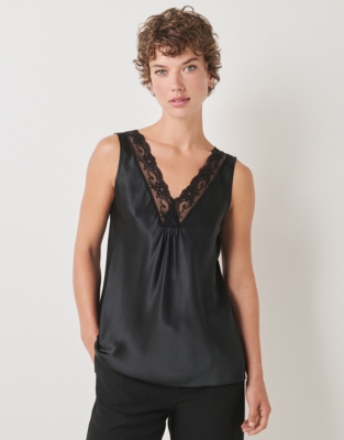 Silk Lace Trim Cami