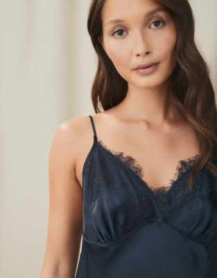 Silk LaceTrim Maxi Nightie Nightdresses The White Company UK