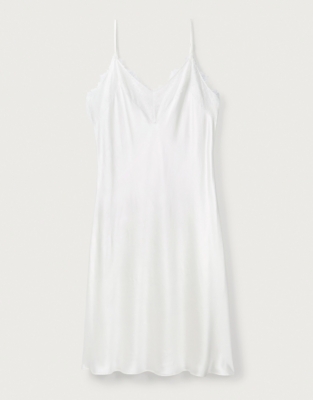Silk Lace-Trim Nightgown | Nightgowns | The White Company US