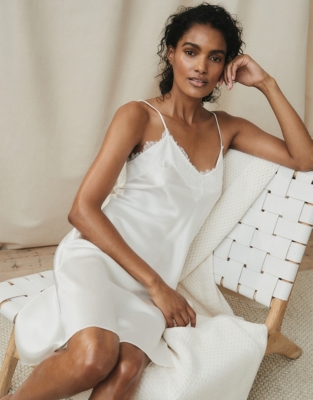 Silk Lace Trim Nightgown Nightgowns The White Company US