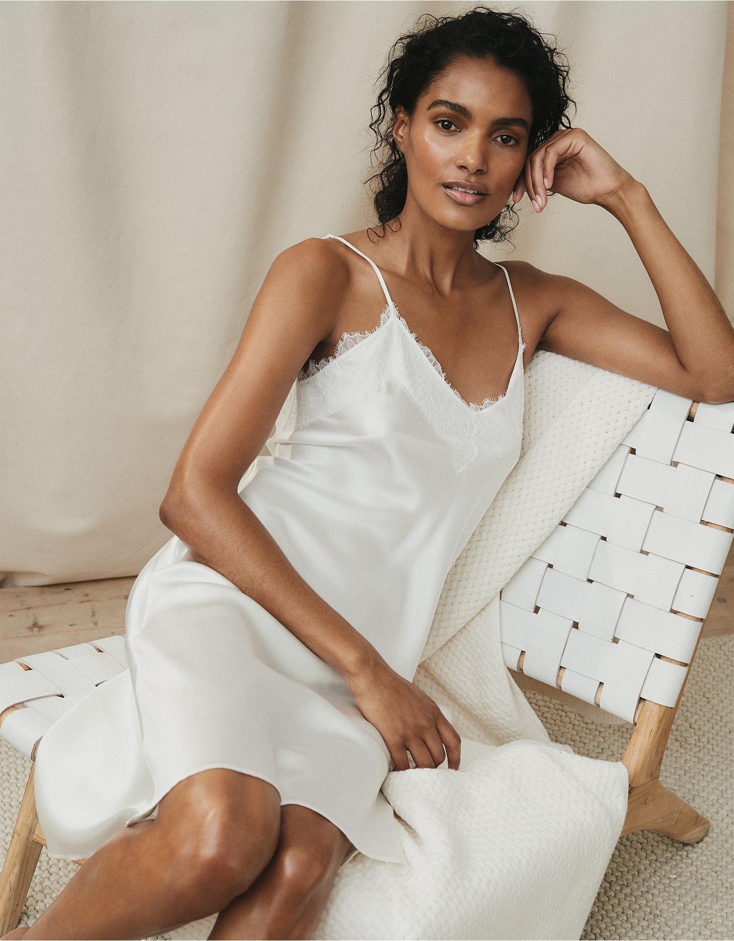 Silk Lace-Trim Nightgown | Nightgowns ...