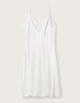 Silk Lace Trim Nightie | Silk Nightwear | The White Company UK