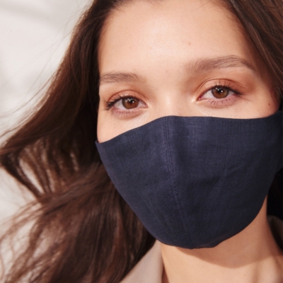 Silk Lined Linen Face Mask