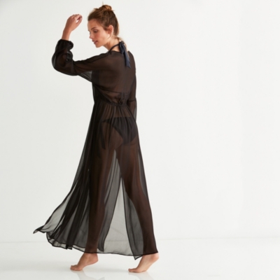 Silk Long Beach Cover Up Clothing Sale The White Company UK