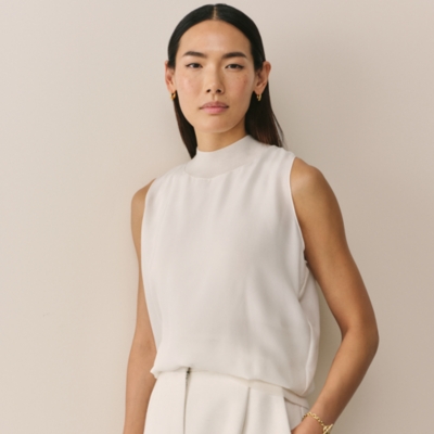 Silk Overlay Jumper with Merino Wool