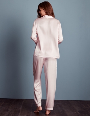 Silk Piped Pyjama Set Nightwear And Robes Sale The White Company Uk 