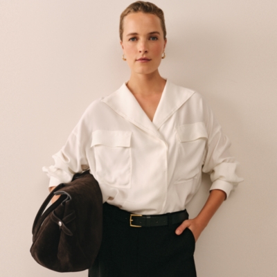 Silk Pocket Detail Shirt