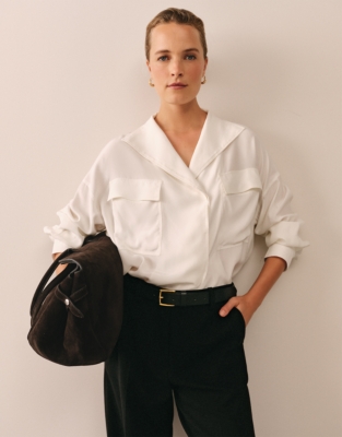 Silk Pocket Detail Shirt
