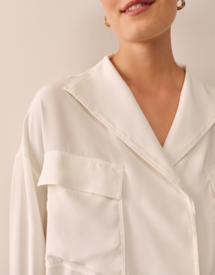 Silk Pocket Detail Shirt