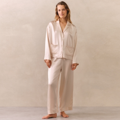 Silk Pocket Drop Shoulder Pyjama Set