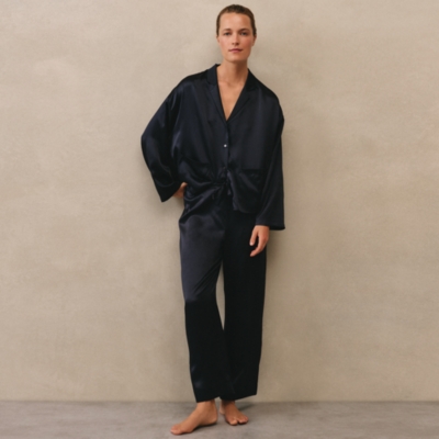 Silk Pocket Drop Shoulder Pyjama Set