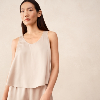 Silk Racer Back Shorts Pyjama Set