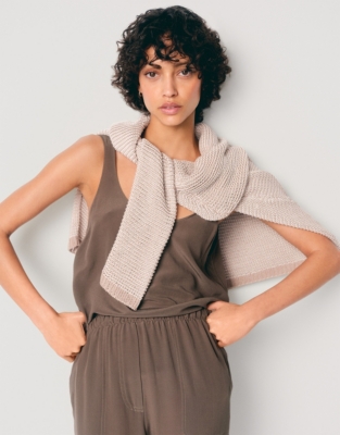 Silk Relaxed Vest - Dark Truffle